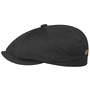 Hatteras Waxed Cotton WR Flat Cap by Stetson black