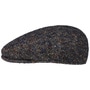Colour Spots Driver Flat Cap by Stetson navy