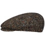 Colour Spots Driver Flat Cap by Stetson black