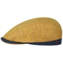 Linen Stripes Flat Cap by Alfonso D’Este mustard