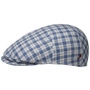 Lerino Check Flat Cap by Alfonso D’Este blue-grey