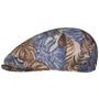 Printed Leather Flat Cap by Alfonso D’Este blue-beige
