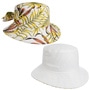 Malu Leaves Reversible Bucket Hat by Mayser white