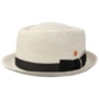 Gareth Classic Pork Pie Straw Hat by Mayser white-black