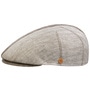Jasper Twotone Linen Flat Cap by Mayser brown