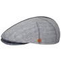 Jasper Twotone Linen Flat Cap by Mayser blue