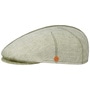 Jasper Twotone Linen Flat Cap by Mayser green