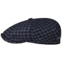 Hatteras Arminto Vichy Flat Cap by Stetson navy