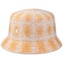 Grunge Plaid Bin Bucket Hat by Kangol yellow