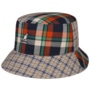Plaid Mashup Bucket Fishing Hat by Kangol orange