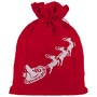 Velvet Gift Bag Sledge 30 cm x 40 cm red