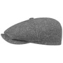 Hatteras Wool Doubleface Flat Cap by Stetson grey-mottled