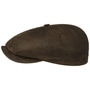 Hatteras Oily Goat Flat Cap by Stetson dark brown
