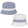 Cotton Check Bucket Reversible Hat by McBURN navy