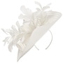Dalenia Large Plate Fascinator by McBURN cream white