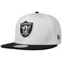 9Fifty White Crown Patches Raiders Cap by New Era white-black