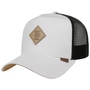 HFT Jersey Logo Patch Trucker Cap by Djinns black-white