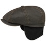 Hatteras Datto Flat Cap with Ear Flaps by Stetson dark brown
