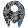 Cashmere Flower Triangular Scarf by Seeberger grey