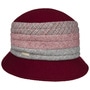 Lanvesta Patchwork Milled Wool Hat by Seeberger dark red