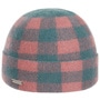 Check Milled Wool Hat with Cuff by Seeberger rose