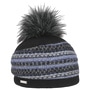 Faux Fur Pom Milled Wool Hat by Seeberger navy