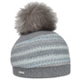 Faux Fur Pom Milled Wool Hat by Seeberger light blue