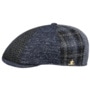 Wessington Patchwork Flat Cap by Lierys blue