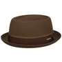 Ruviano Pork Pie Straw Hat by Stetson dark brown