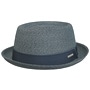 Ruviano Pork Pie Straw Hat by Stetson navy