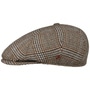 Merino Houndstooth Flat Cap by Alfonso D’Este brown