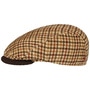 4 Panel Houndstooth Flat Cap by Alfonso D’Este beige