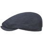 Kelso Driver Linen Flat Cap by Stetson navy