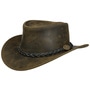Fleetwood Western Leather Hat by Scippis brown