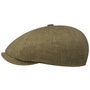 8 Panel Tweed Flat Cap by Stetson brown