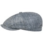 Hatteras Tweed Herringbone Flat Cap by Stetson blue