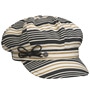 Denova Stripes Newsboy Cap by Lierys black