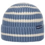 Twotone Stripes Beanie With Cuff by Chillouts blue-white