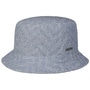 Herringbone Cotton Bucket Hat by Stetson blue