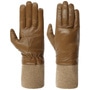 Canvalo Leather Gloves with Cashmere by Caridei camel