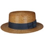 Revenco Boater Palm Straw Hat by Stetson brown