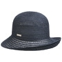 Lisetta Hemp Hat with Upward Brim by Seeberger navy