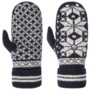 Isvik Knit Mittens by Hestra white-navy