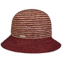 Twotone Raffia Sun Hat by Seeberger bordeaux