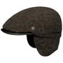 Windproof Flat Cap with Ear Flaps by bugatti brown