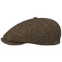Brooklin Classic Herringbone Flat Cap by Stetson brown-beige