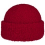 Uni Bouclé Beanie Hat with Cuff by Gebeana red