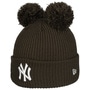 Double Pom MLB Yankees Beanie Hat by New Era brown