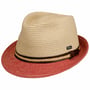 Montenovo Trilby Straw Hat by Lipodo beige-red