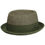 Ennario Pork Pie Straw Hat by Lipodo green